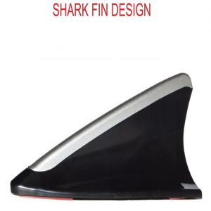Decorative/Dummy Shark Fin Shaped Car Antenna Black & Silver